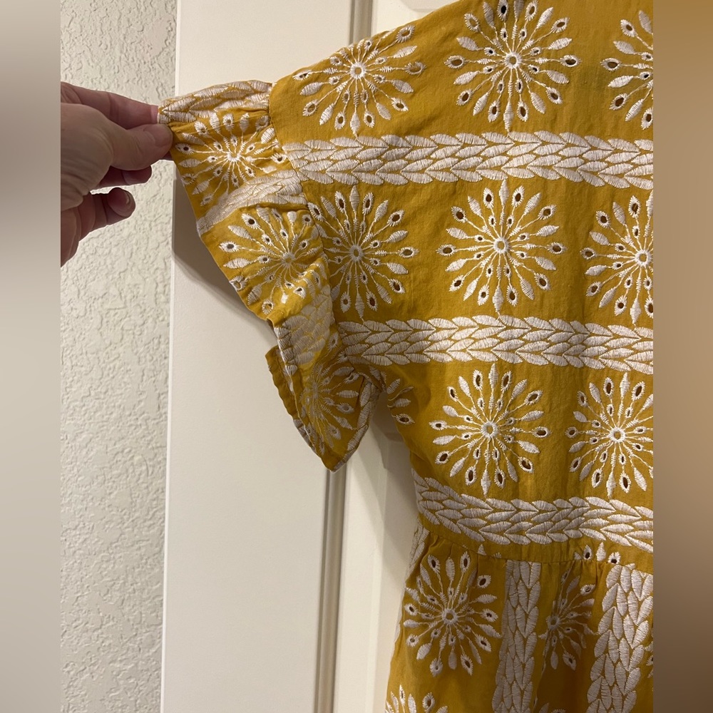 Entro Large Top Mustard/White Stitching - Picture 3 of 8